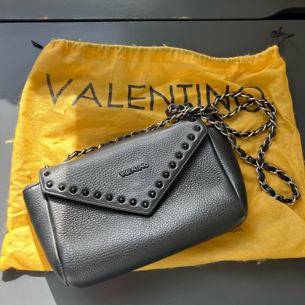 Valentino Black Studded Crossbody Bag